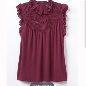 XL MATILDA JANE Jasmine burgundy tank Good Hart